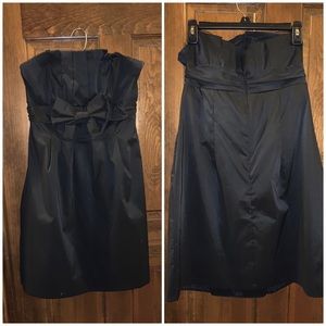 Black Strapless Cocktail Dress